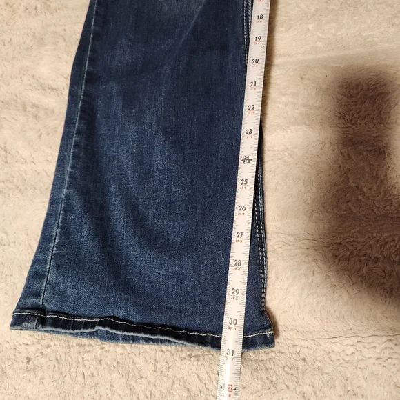Cato Denim Womens Sz 14 Blue Jeans Boot Cut Mid Rise Embellished Medium Wash - Picture 9 of 12